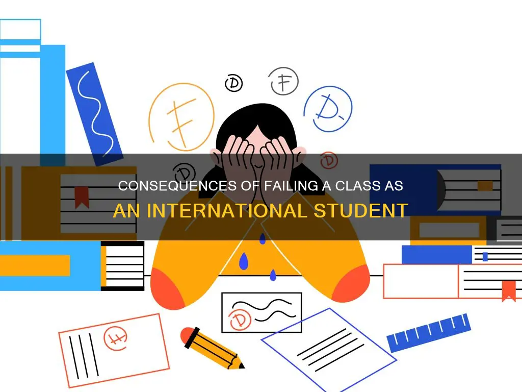what happens if an international student fails a class us