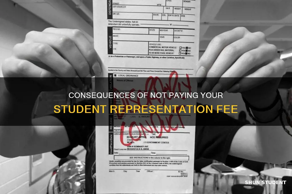 what happens if i dont pay my student representaion fee