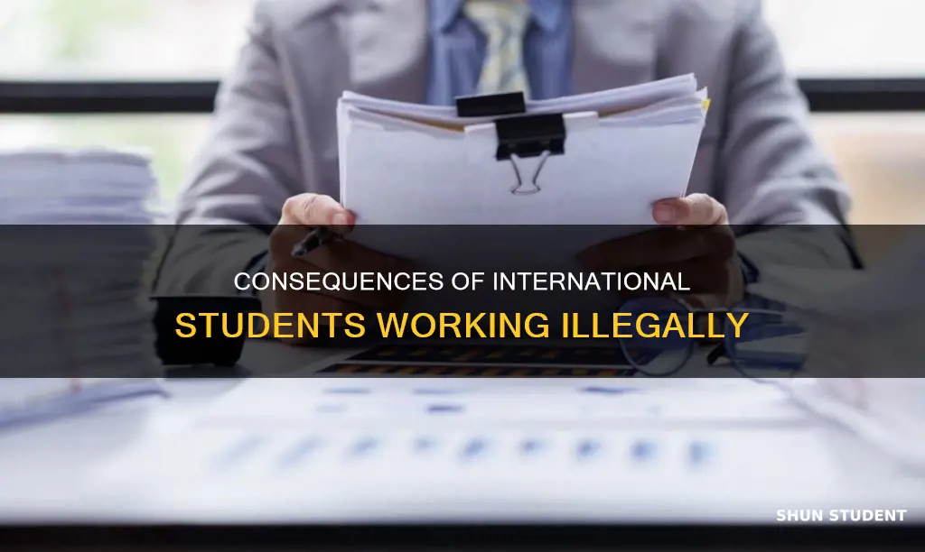 what happens if international students work illegally