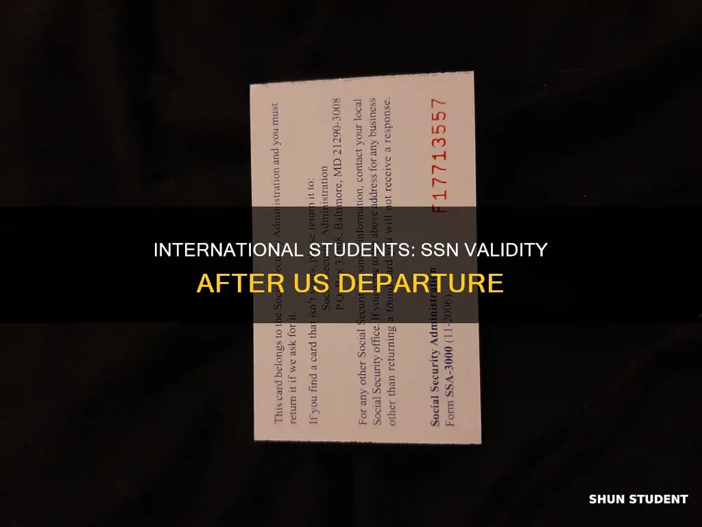 what happens to international students ssn after he left us