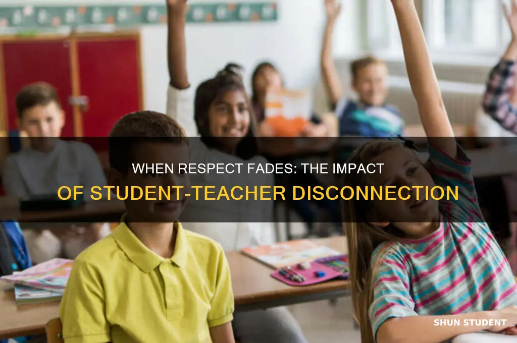 what happens when a student loses respect for a teacher
