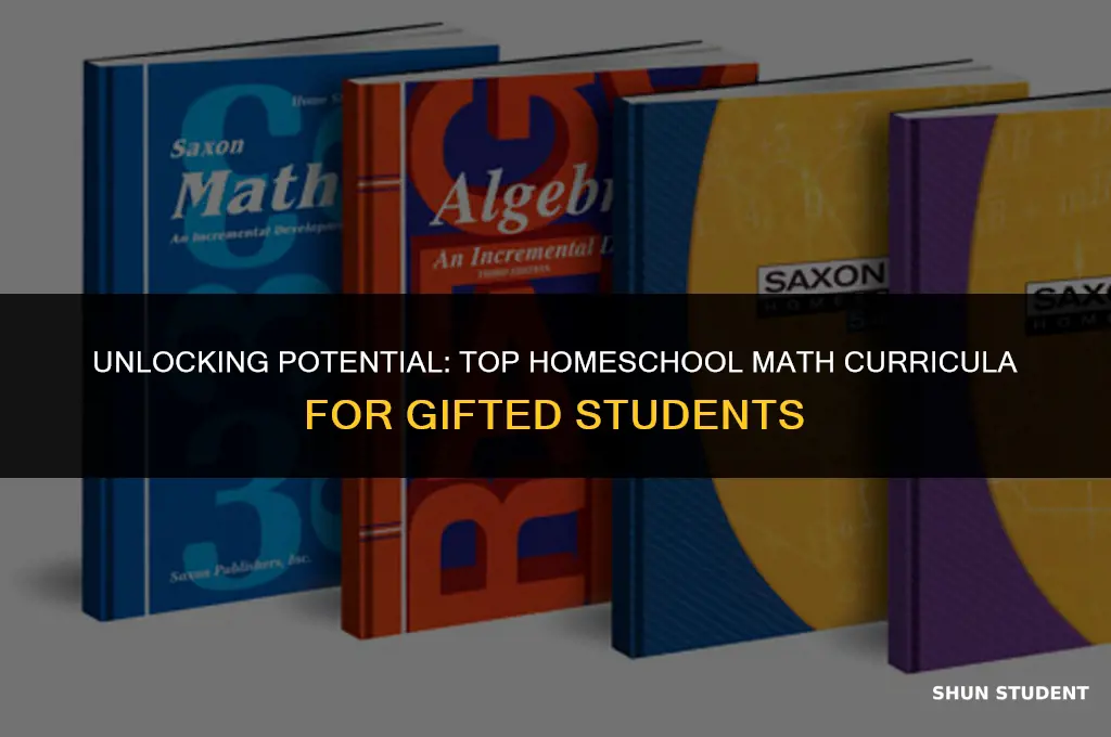 what homeschool curriculum is good for good math students