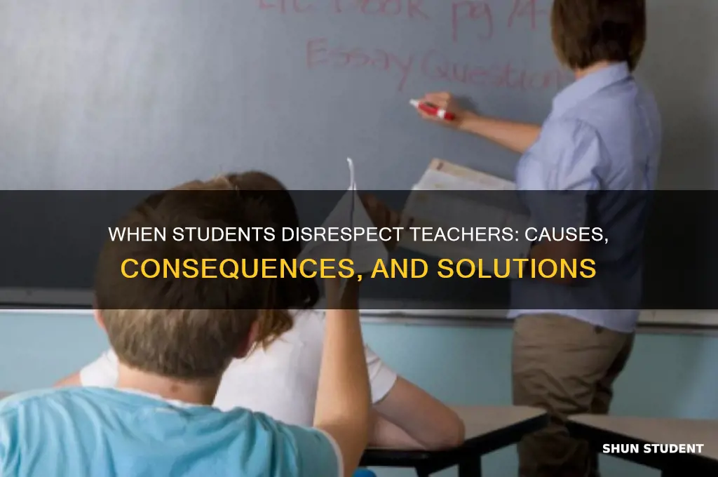 what if a student doesnt respect the teacher