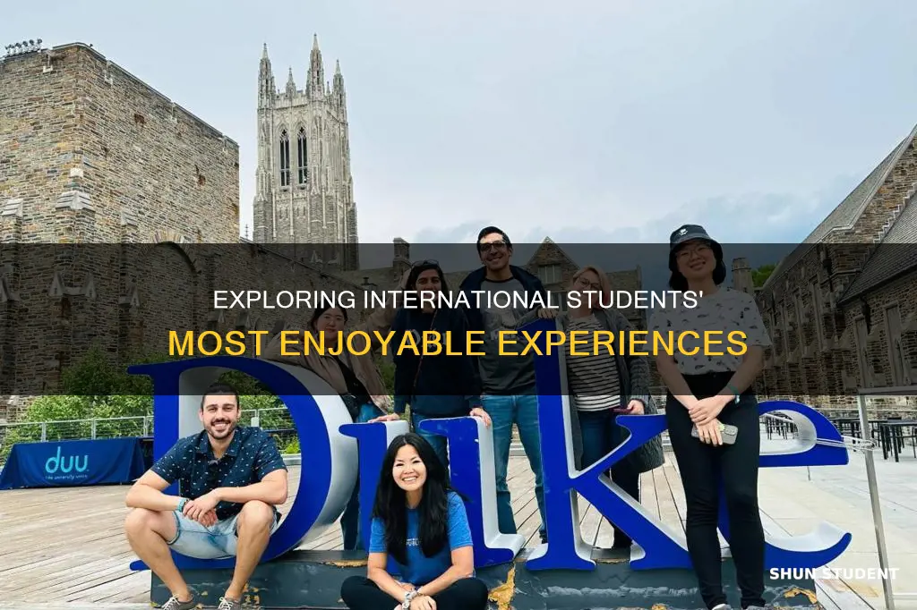 what international students enjoyed the most