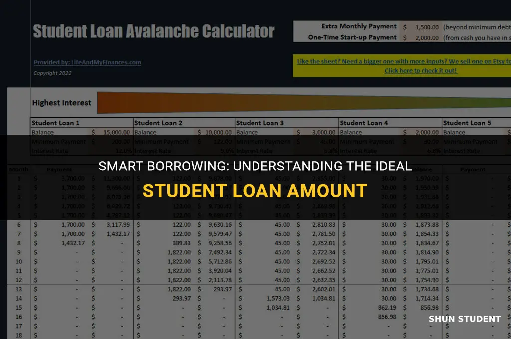what is a good amount of student loans to have