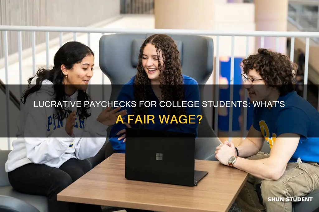 what is a good pay for a college student