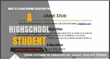 Crafting a Winning Resume Objective for High School Students