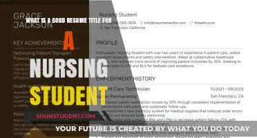 Crafting the Perfect Resume Title for Aspiring Nurses