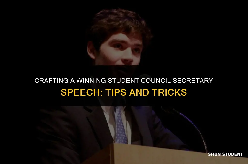 what is a good speech for student council secretary