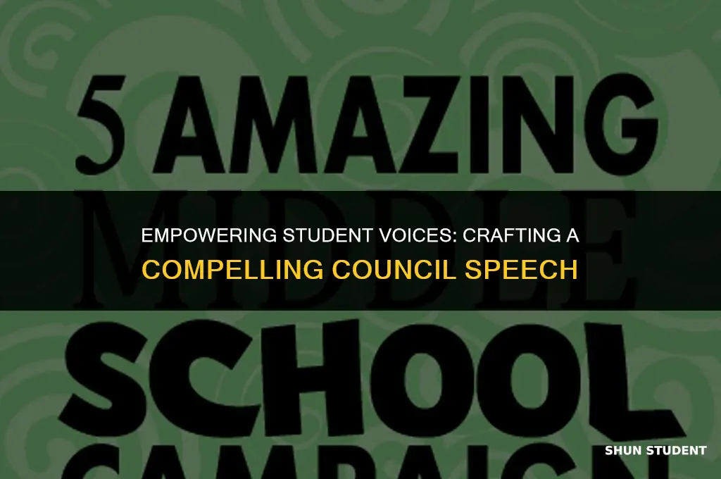 what is a good speech for student council