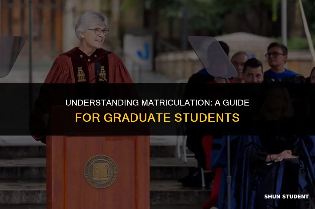 what is a matriculated graduate student