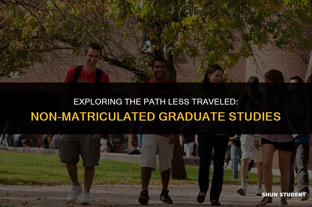 what is a non matriculated graduate student