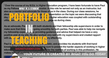 Understanding Student Portfolios: A Powerful Teaching and Learning Tool