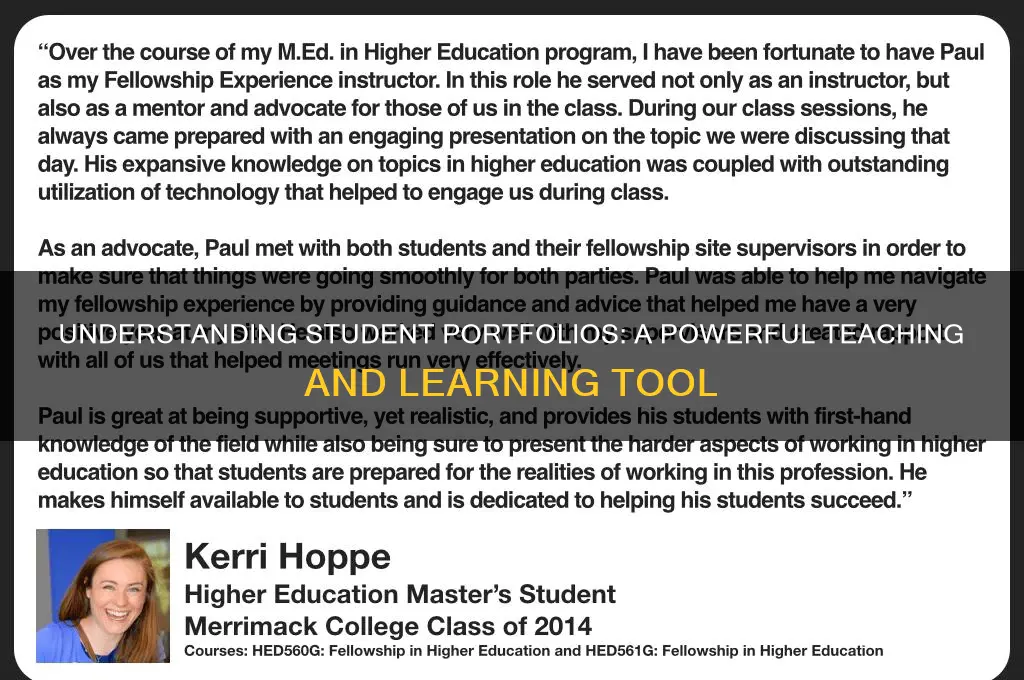 what is a student portfolio in teaching