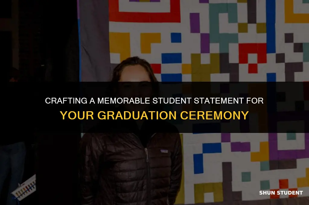 what is a student statement for graduation
