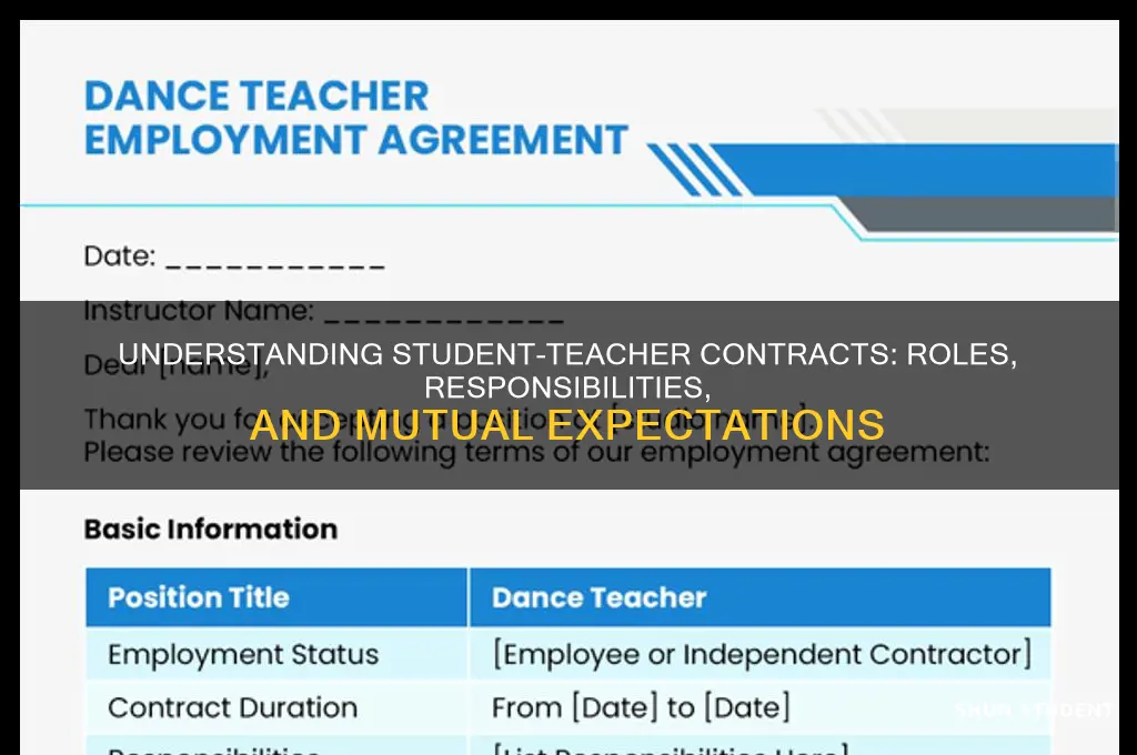 what is a student teacher contract