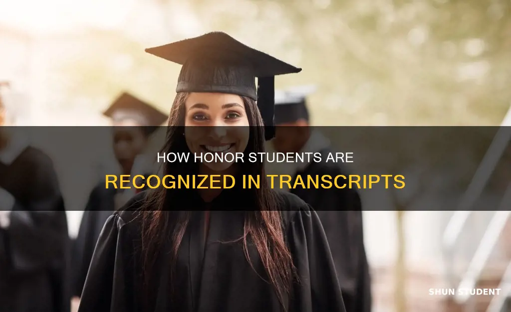 what is a university honor student in transcript