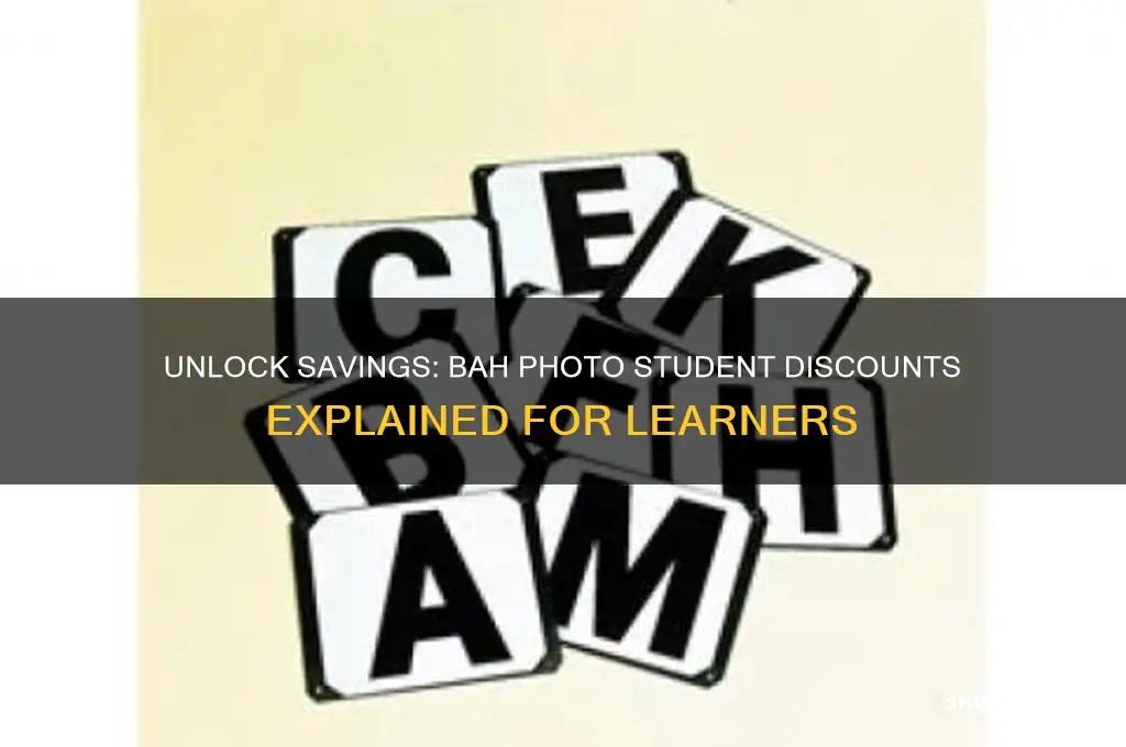 what is bah photo student discounts