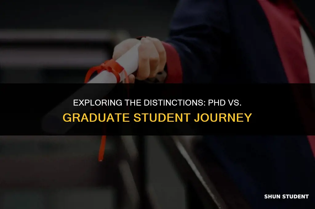 what is difference between phd and graduate student