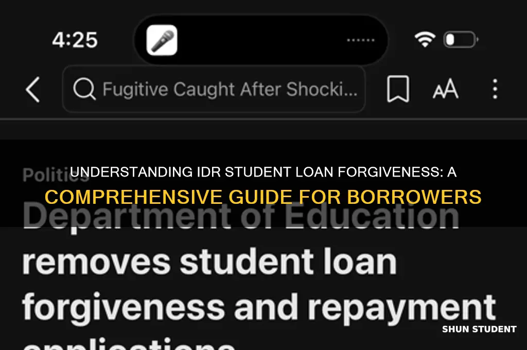 what is idr student loan forgiveness