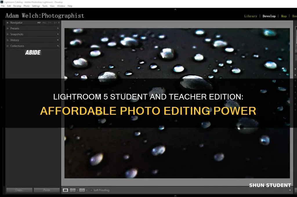 what is lightroom 5 student and teacher edition