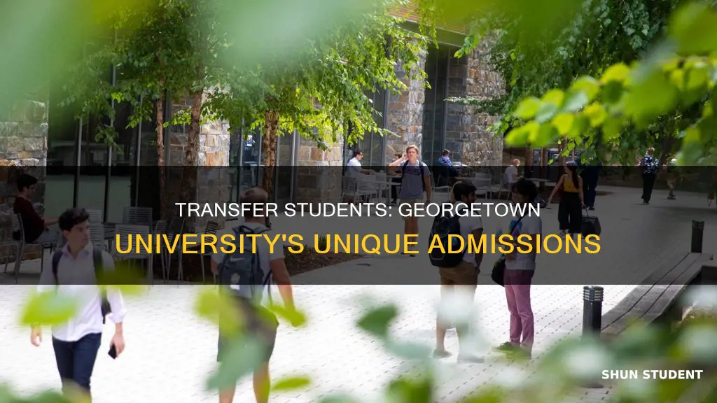 what is meant by transfer students at georgetown university