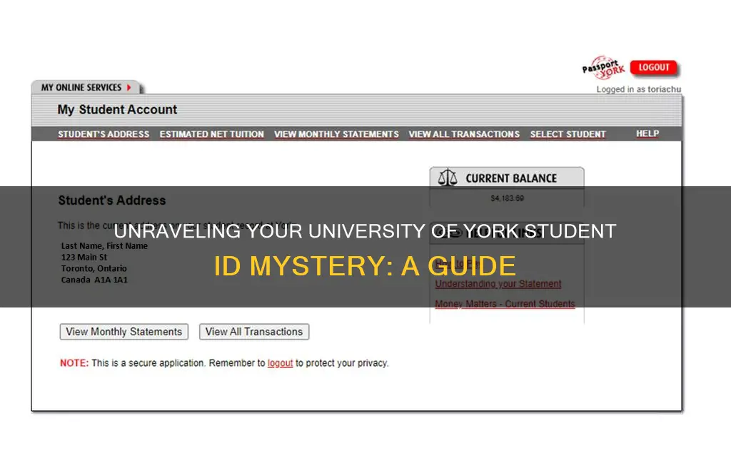 what is my student matriculation number university of york