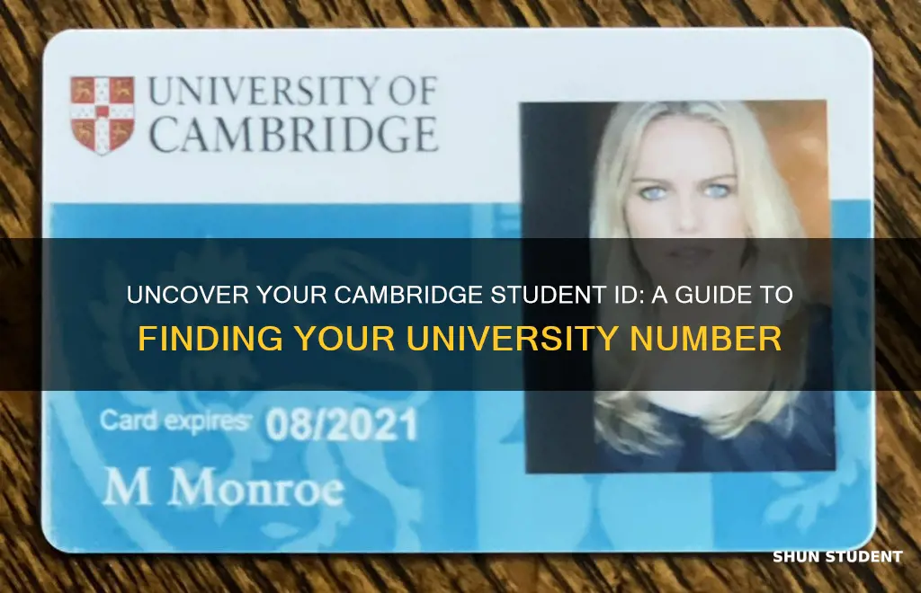 what is my university student number cambridge