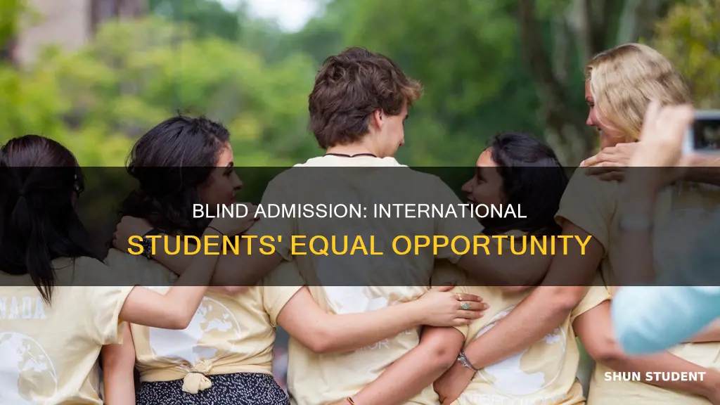 what is need blind admission for international students