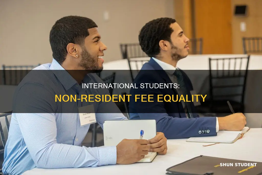 what is non resident and international students have same fees