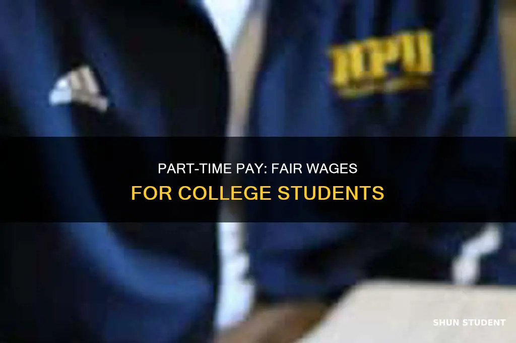 what is reasonable part time pay for a college student