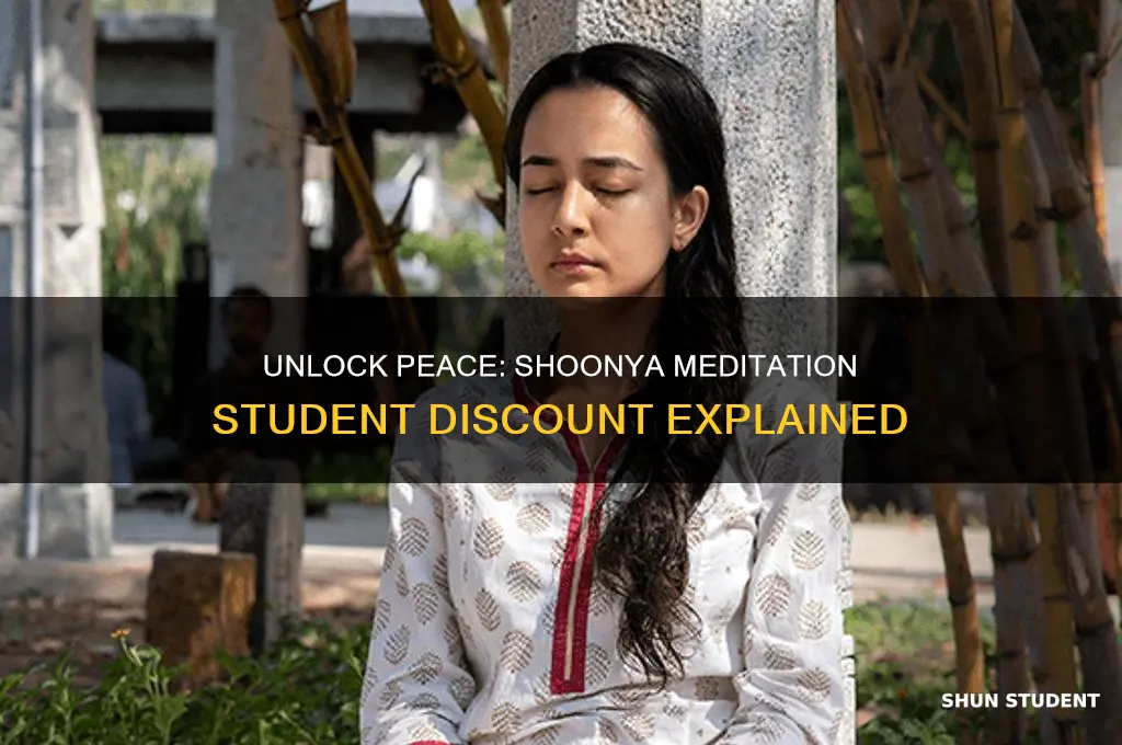 what is student discount on shoonya meditation