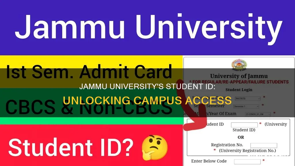 what is student id in jammu university