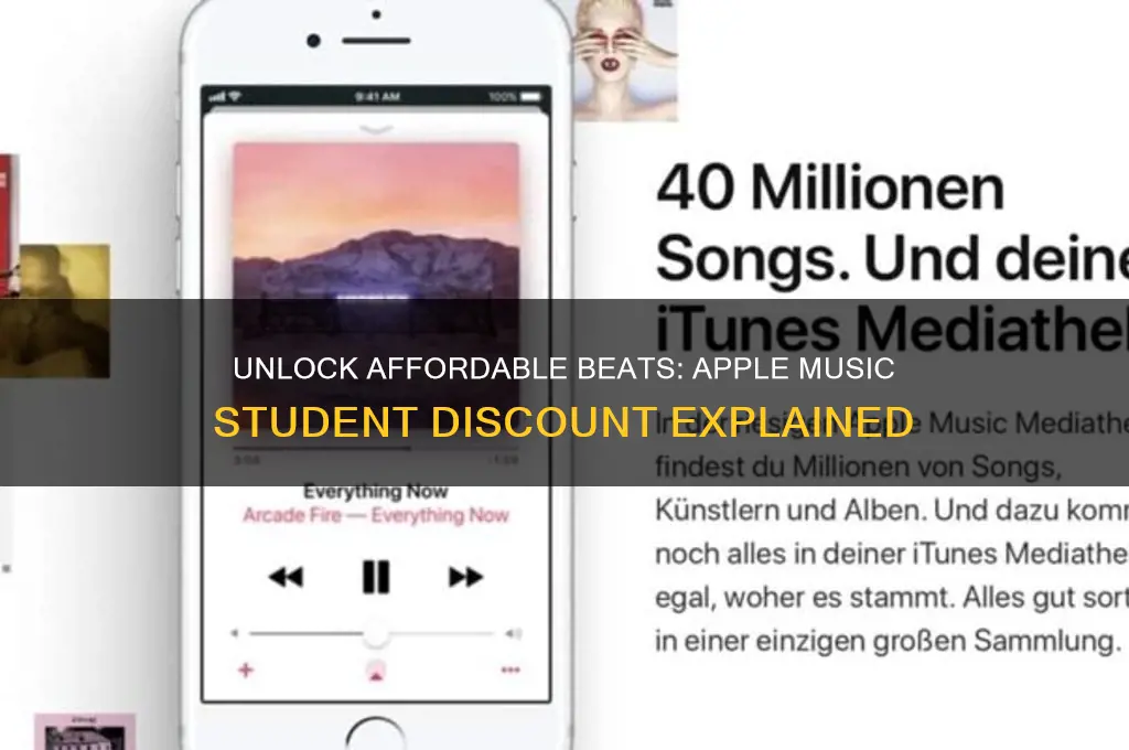 what is the apple music student discount