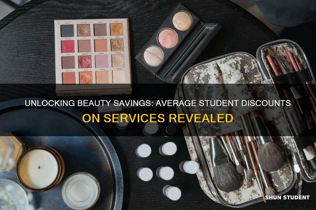what is the average student discount percentage on beauty services