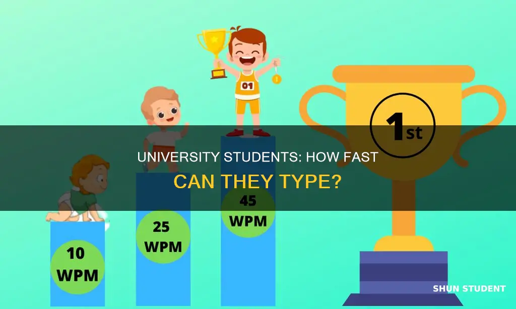what is the average typing speed of a university students