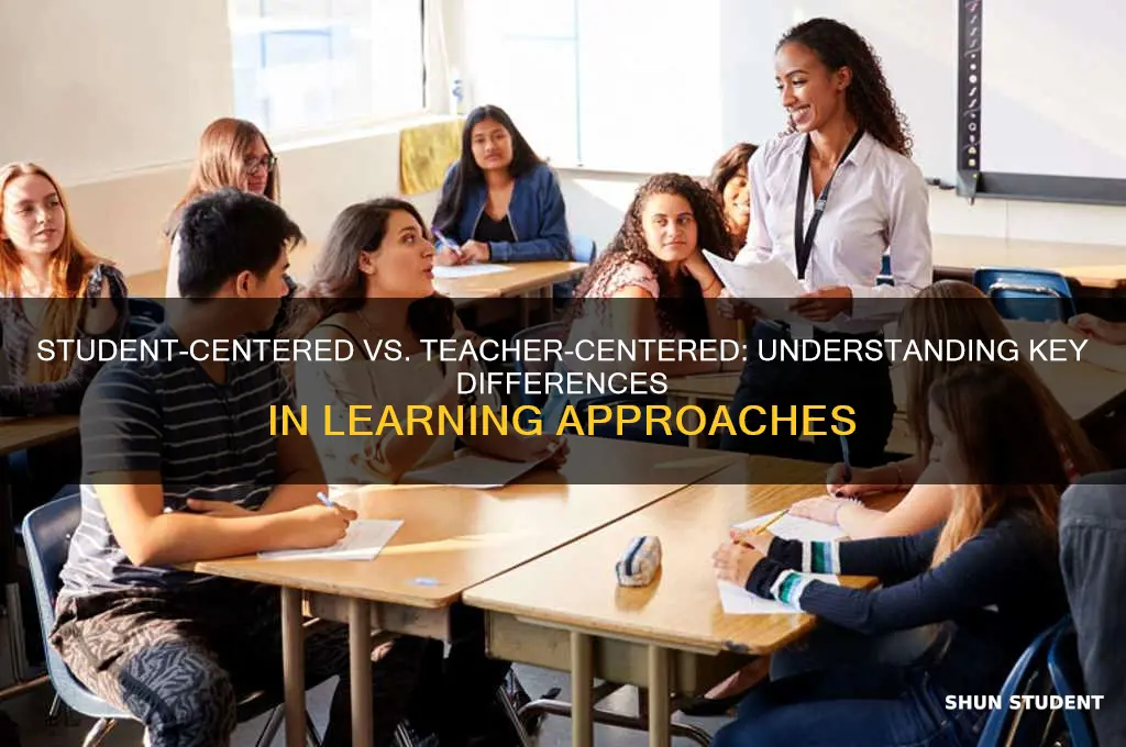 what is the difference between student centered and teacher centered