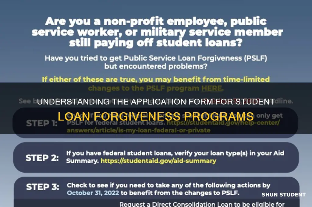 what is the form for student loan forgiveness