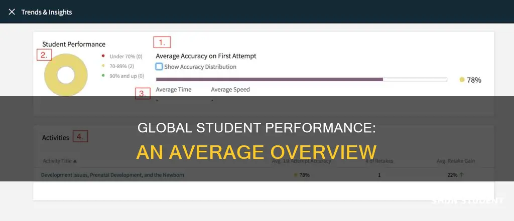 what is the international average for students performance