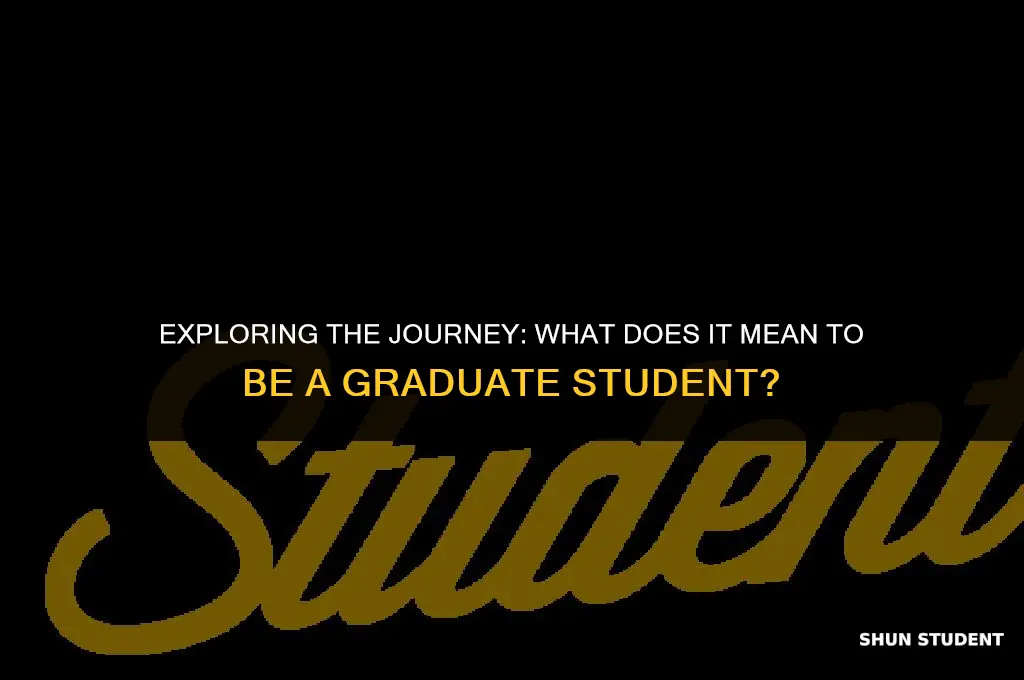 what is the meaning of word graduate student