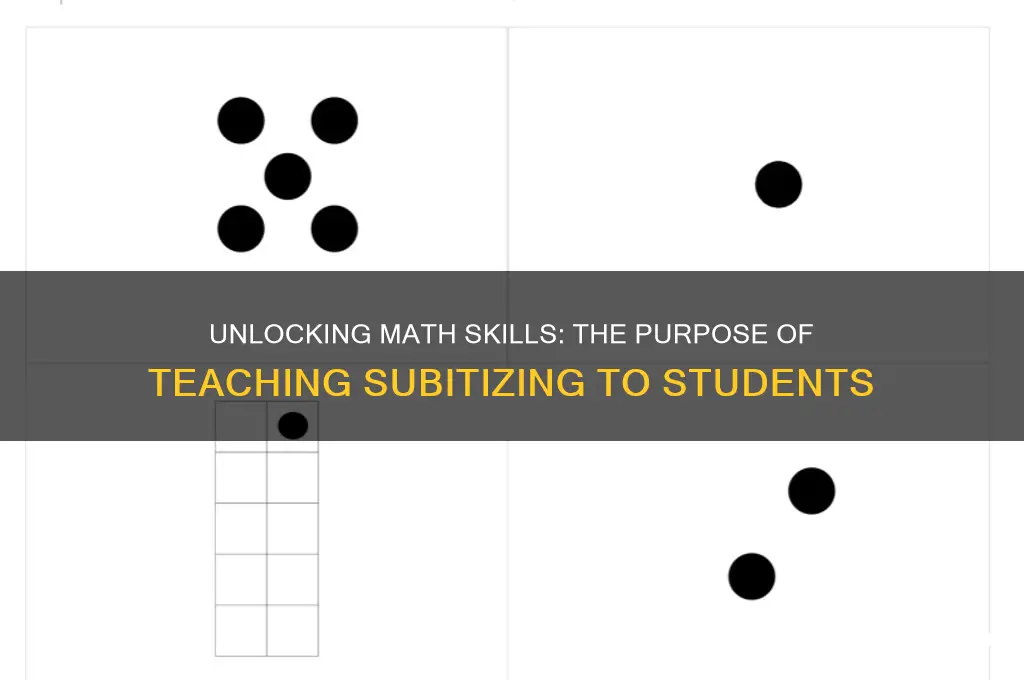 what is the objective of teaching students subitizing