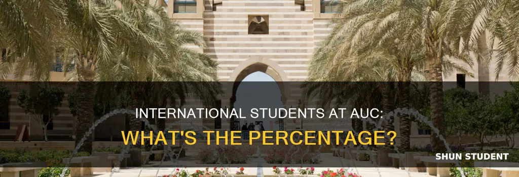 what is the percent of international students in auc