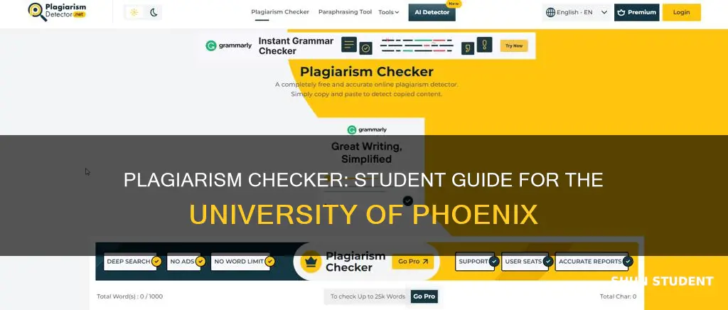 what is the plagiarism checker student guide university of phoenix