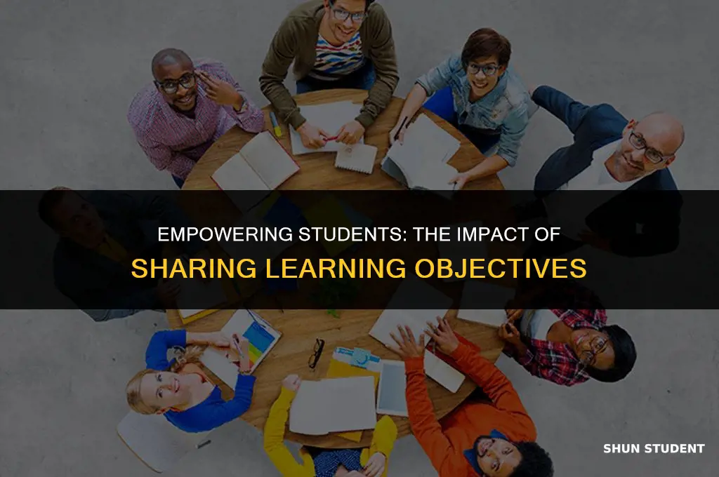 what is the purpose of sharing learning objectives with students