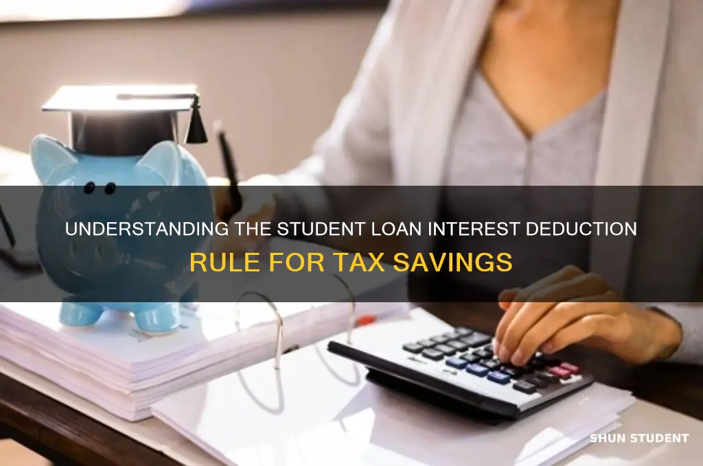 what is the rule for deducting student loan interest