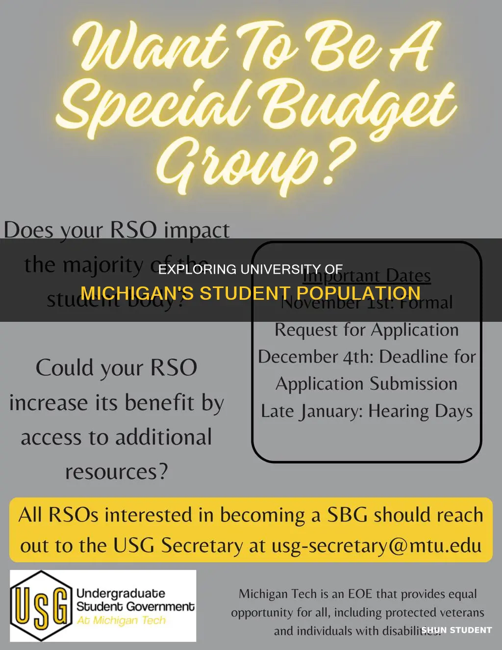 what is the student body size of university of michigan