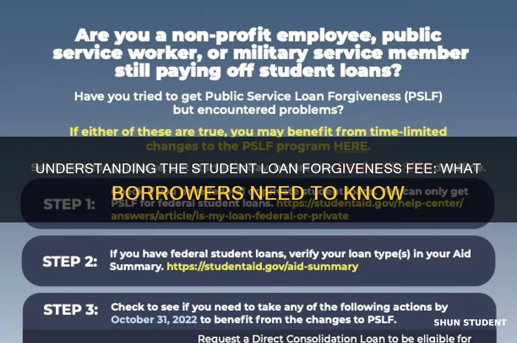what is the student loan forgive fee
