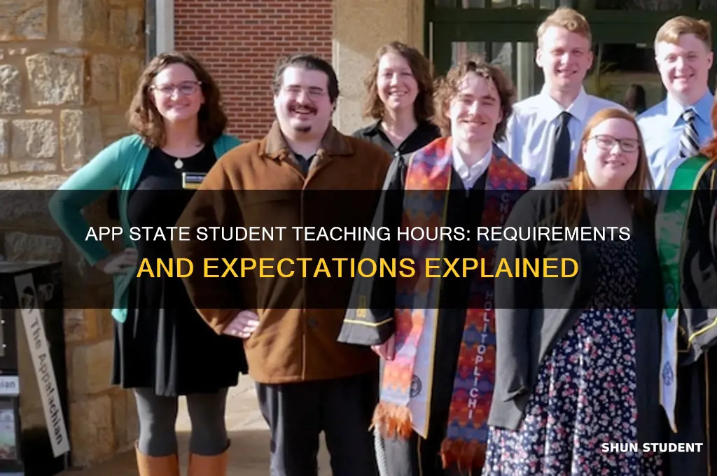 what is the student teaching hour requirment at app state