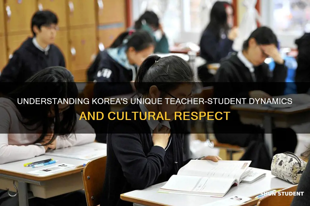 what is the teacher student relationships in korea