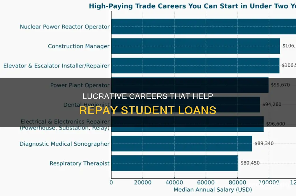 what jobs pay student loans